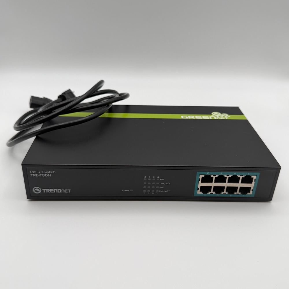TRENDnet‎ TPE-T80H 8-Port 10/100 Mbps PoE+ Switch — Used, Tested